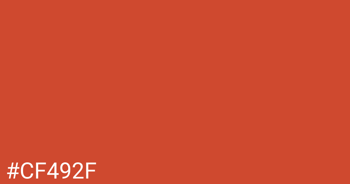 Hex color #cf492f graphic