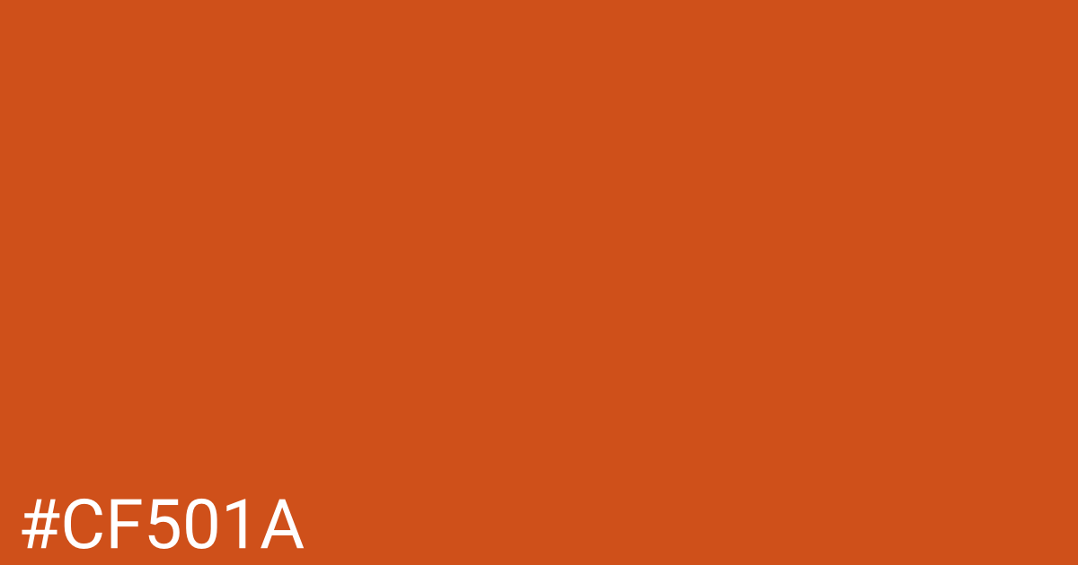 Hex color #cf501a graphic