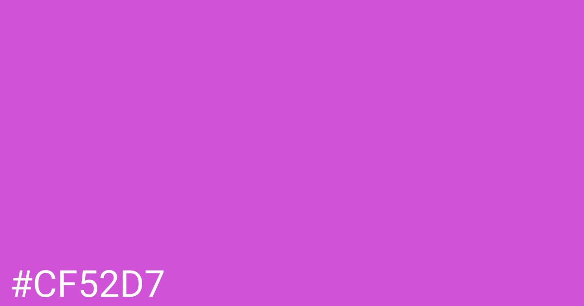 Hex color #cf52d7 graphic