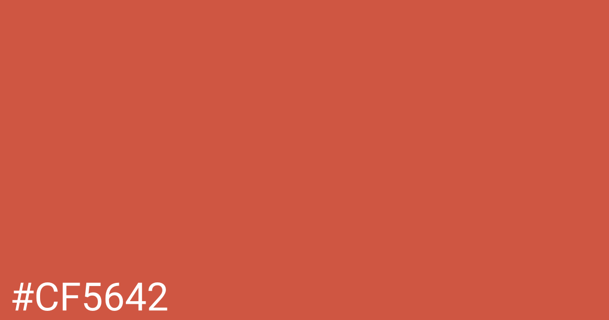 Hex color #cf5642 graphic