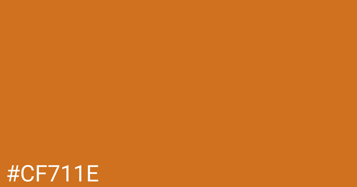 Hex color #cf711e graphic