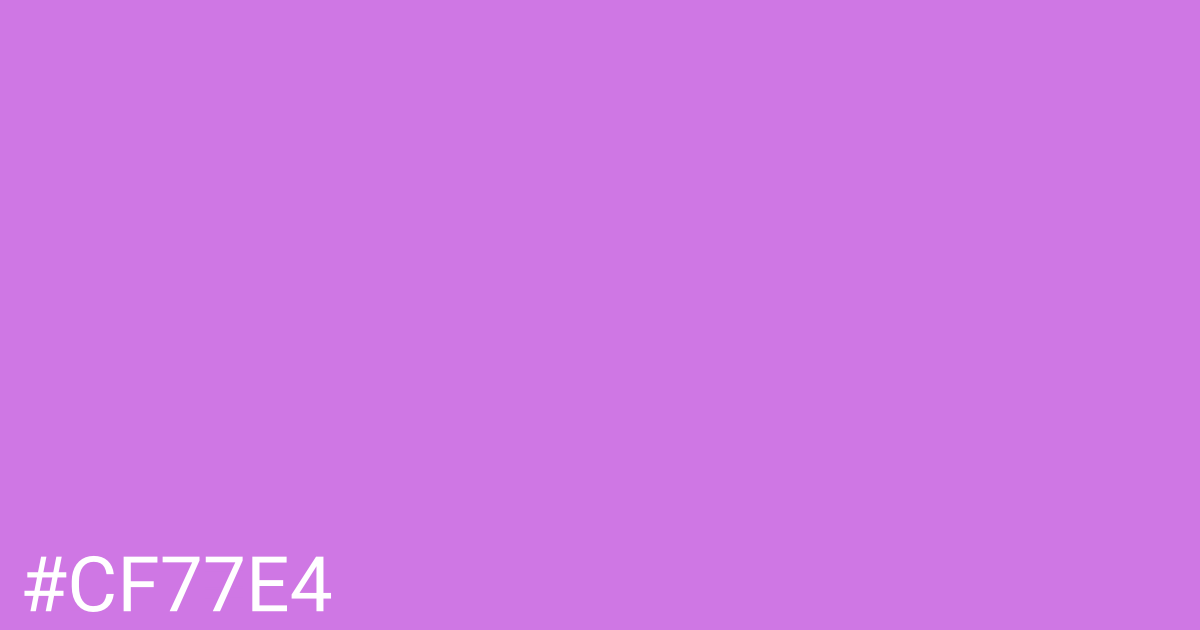 Hex color #cf77e4 graphic