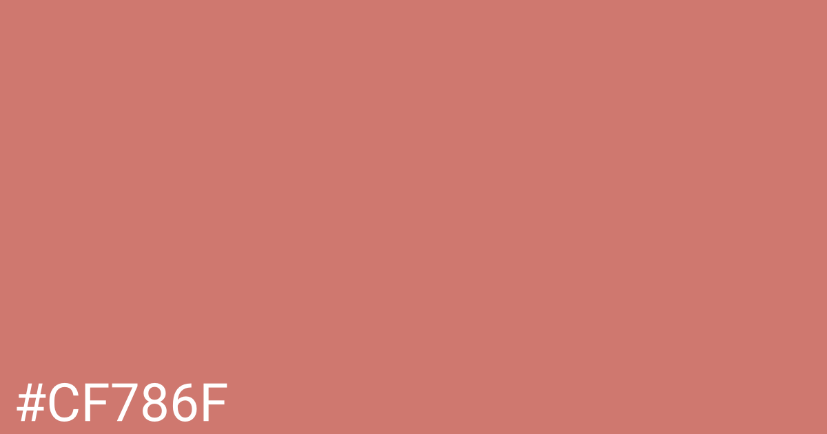 Hex color #cf786f graphic