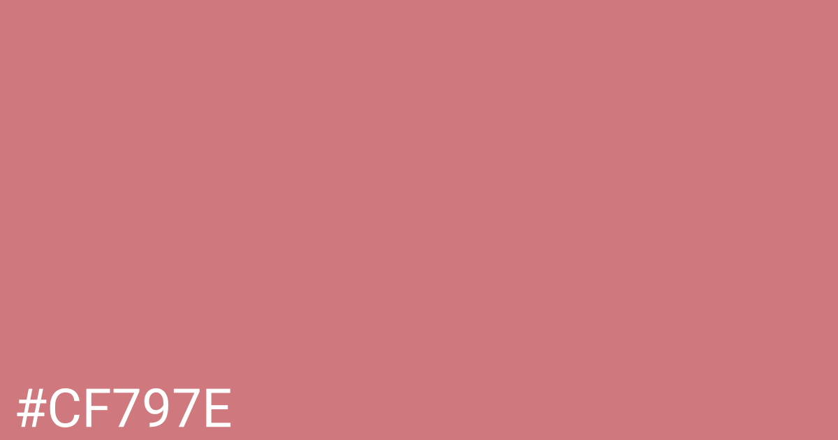 Hex color #cf797e graphic