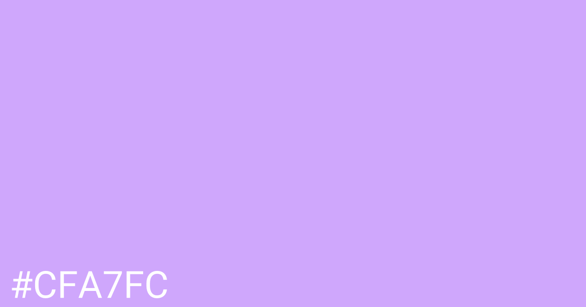 Hex color #cfa7fc graphic