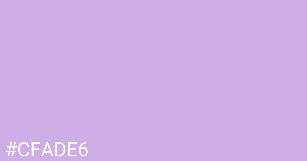 Hex color #cfade6 graphic