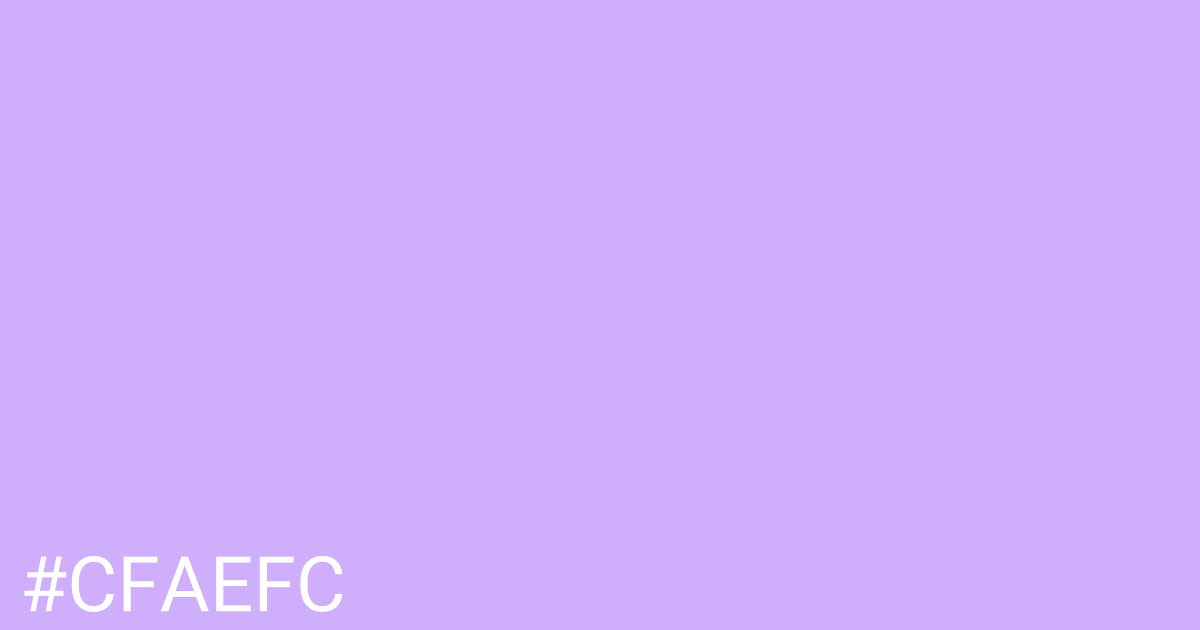 Hex color #cfaefc graphic