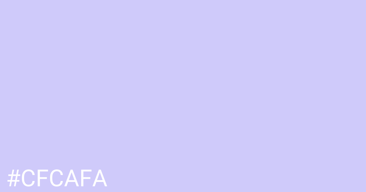 Hex color #cfcafa graphic