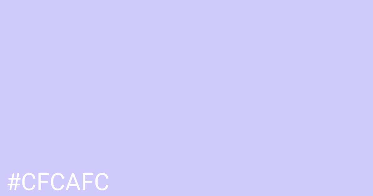 Hex color #cfcafc graphic