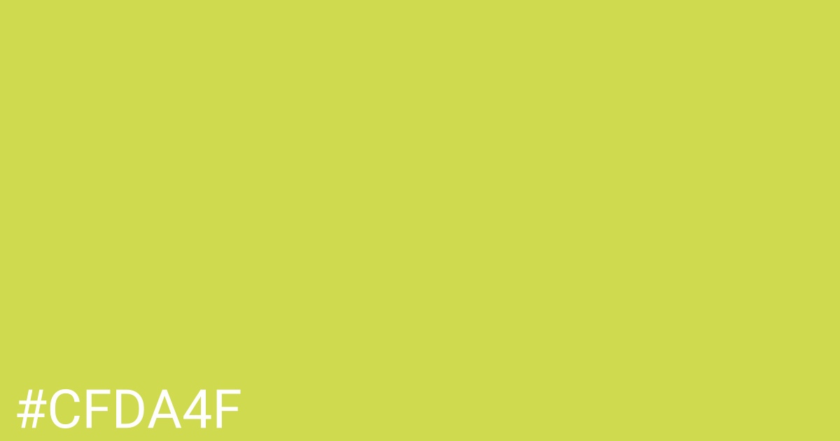 Hex color #cfda4f graphic