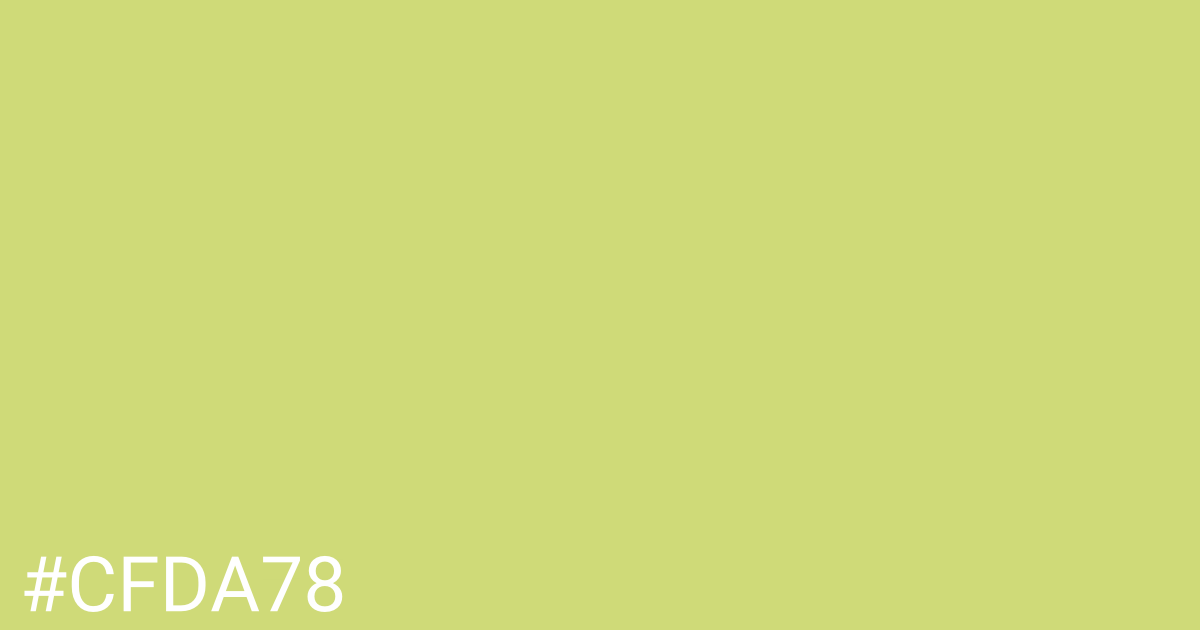 Hex color #cfda78 graphic
