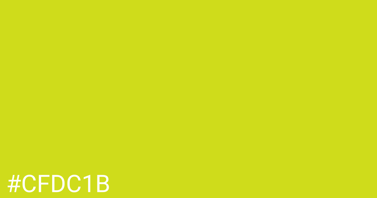 Hex color #cfdc1b graphic