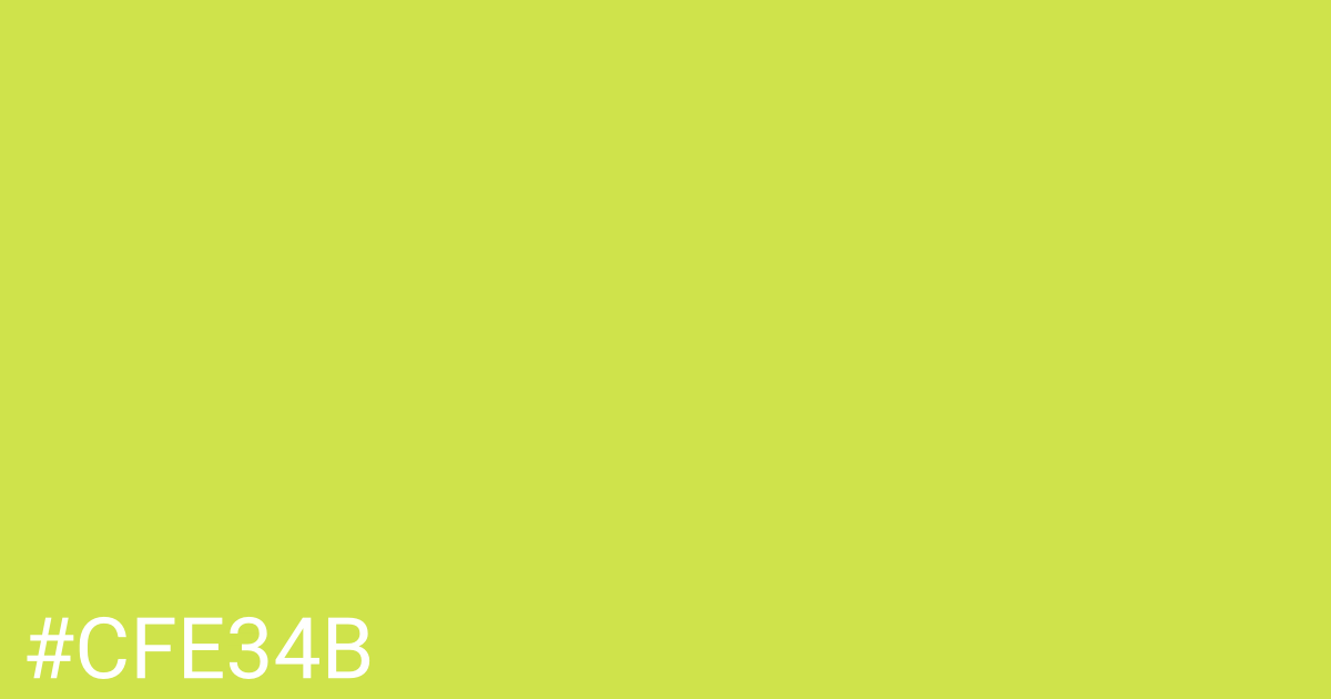 Hex color #cfe34b graphic