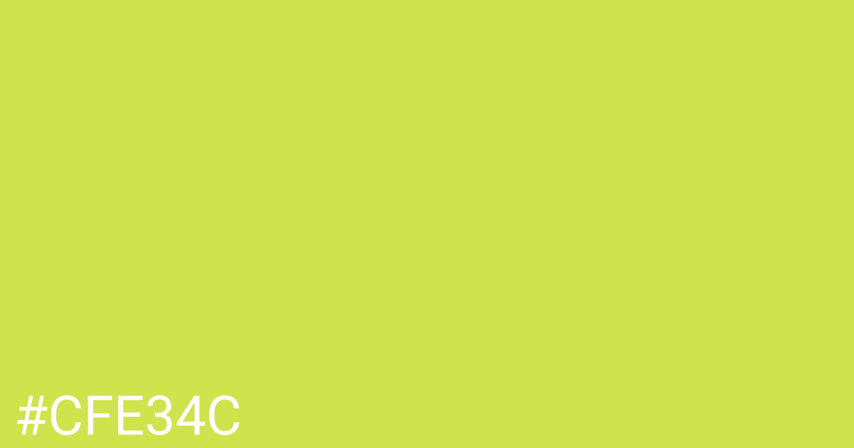 Hex color #cfe34c graphic