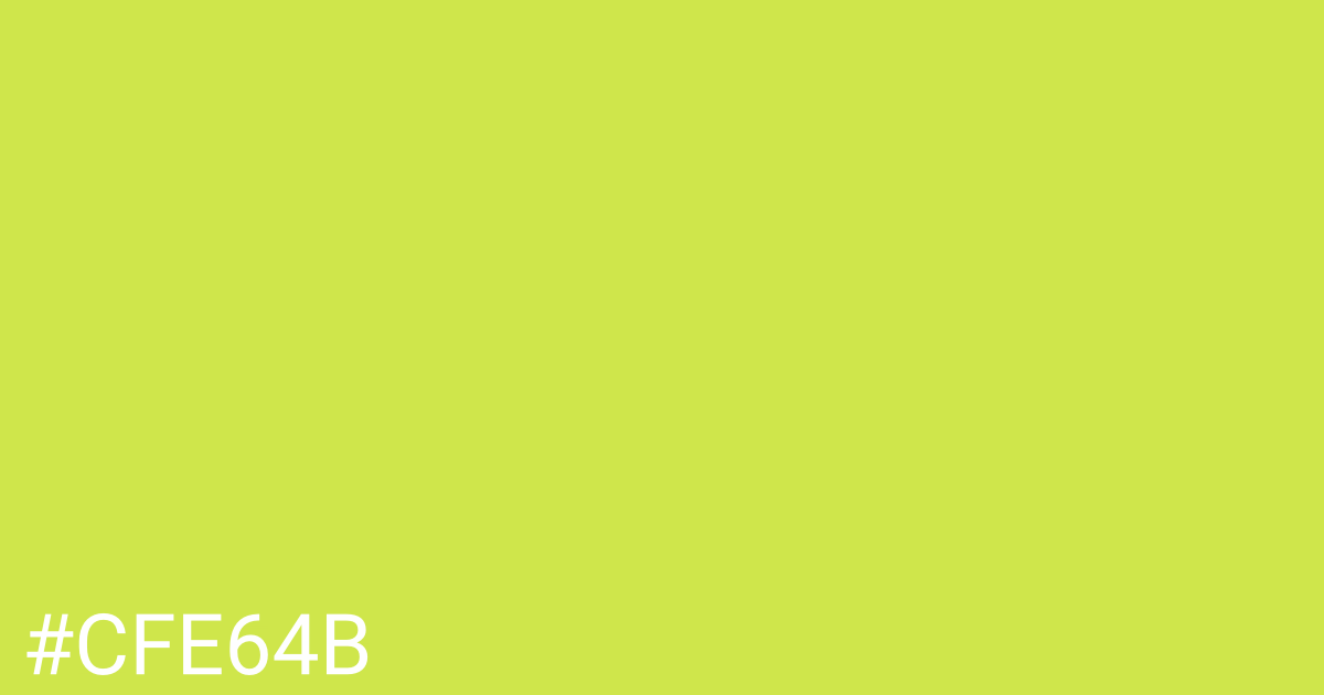 Hex color #cfe64b graphic