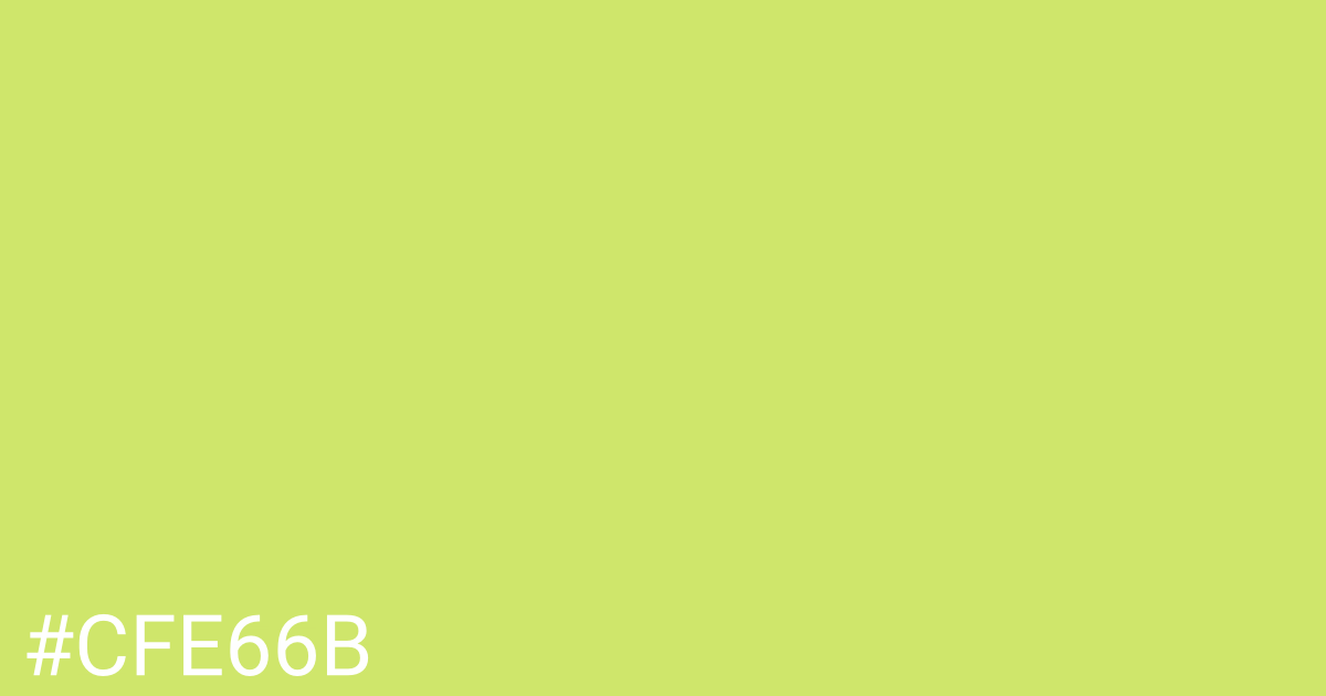 Hex color #cfe66b graphic