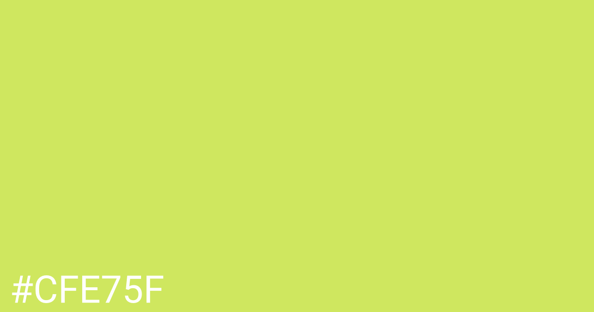 Hex color #cfe75f graphic