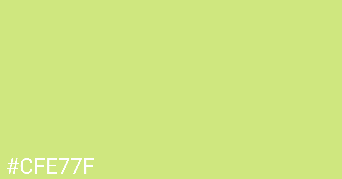 Hex color #cfe77f graphic