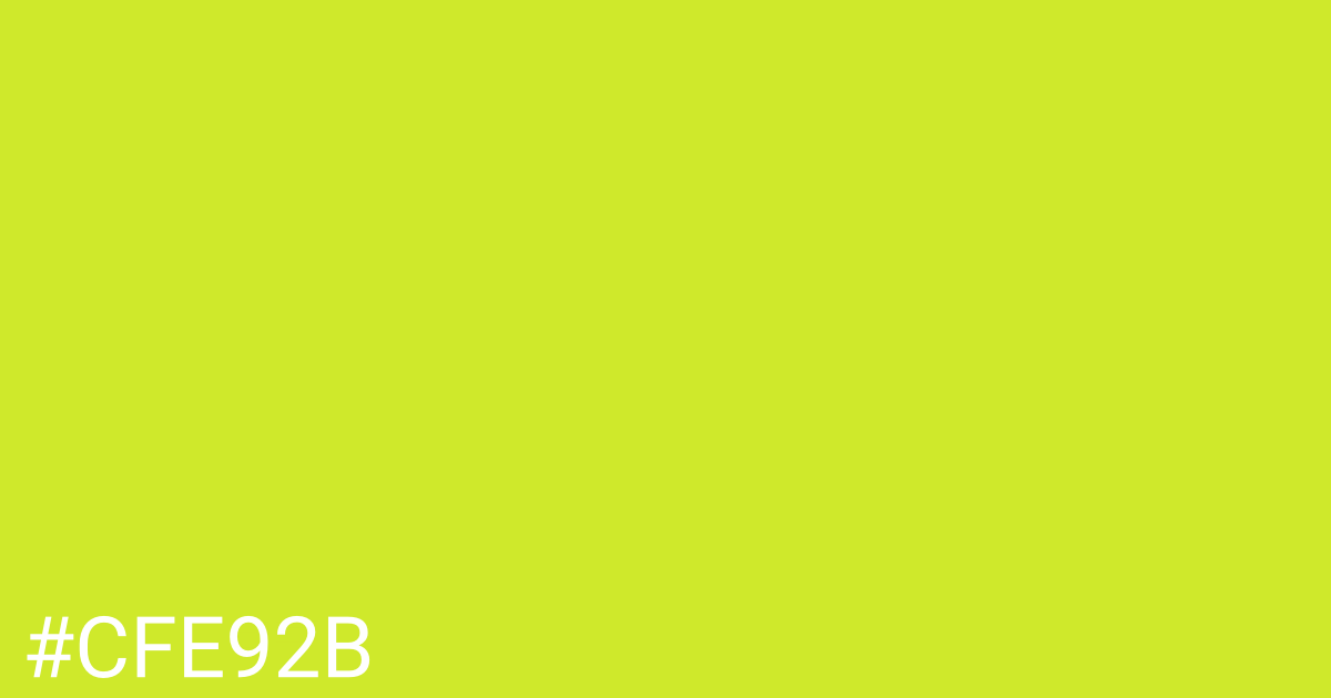 Hex color #cfe92b graphic