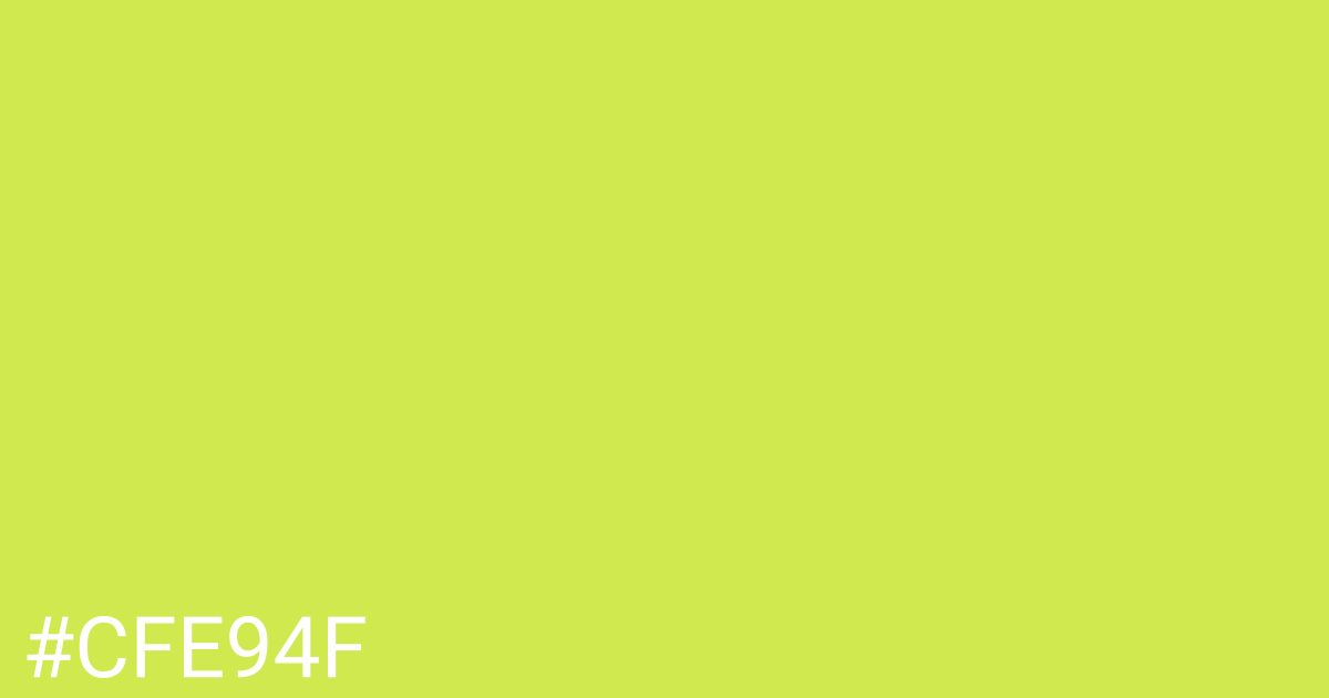 Hex color #cfe94f graphic