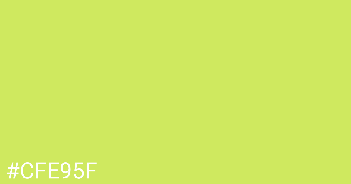 Hex color #cfe95f graphic