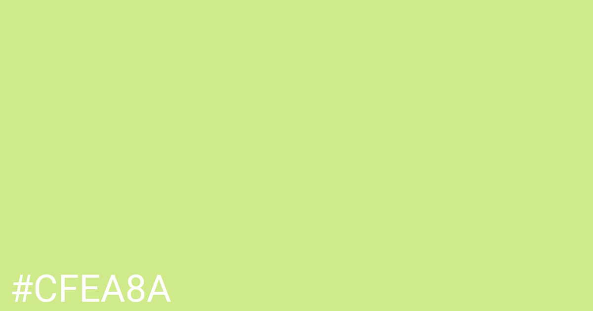 Hex color #cfea8a graphic