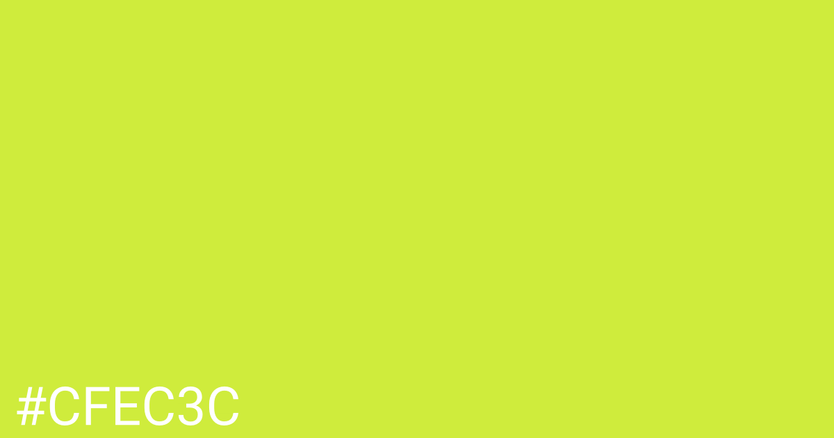 Hex color #cfec3c graphic