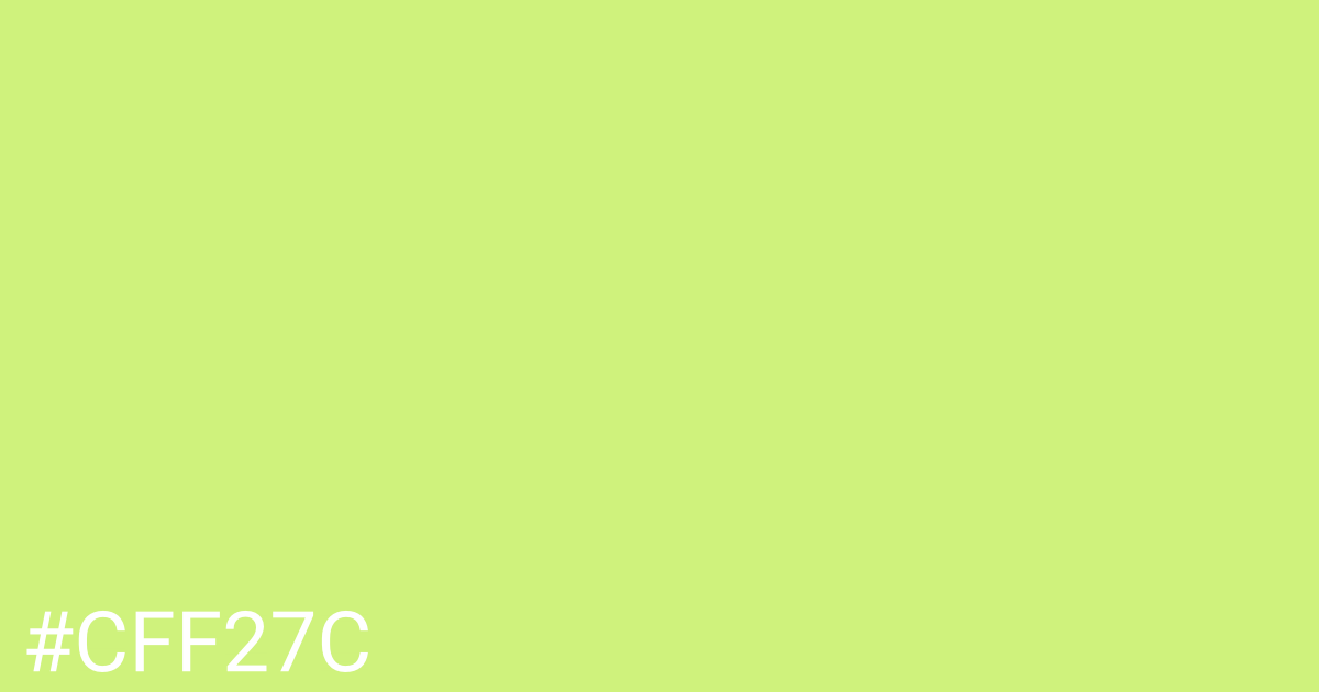 Hex color #cff27c graphic