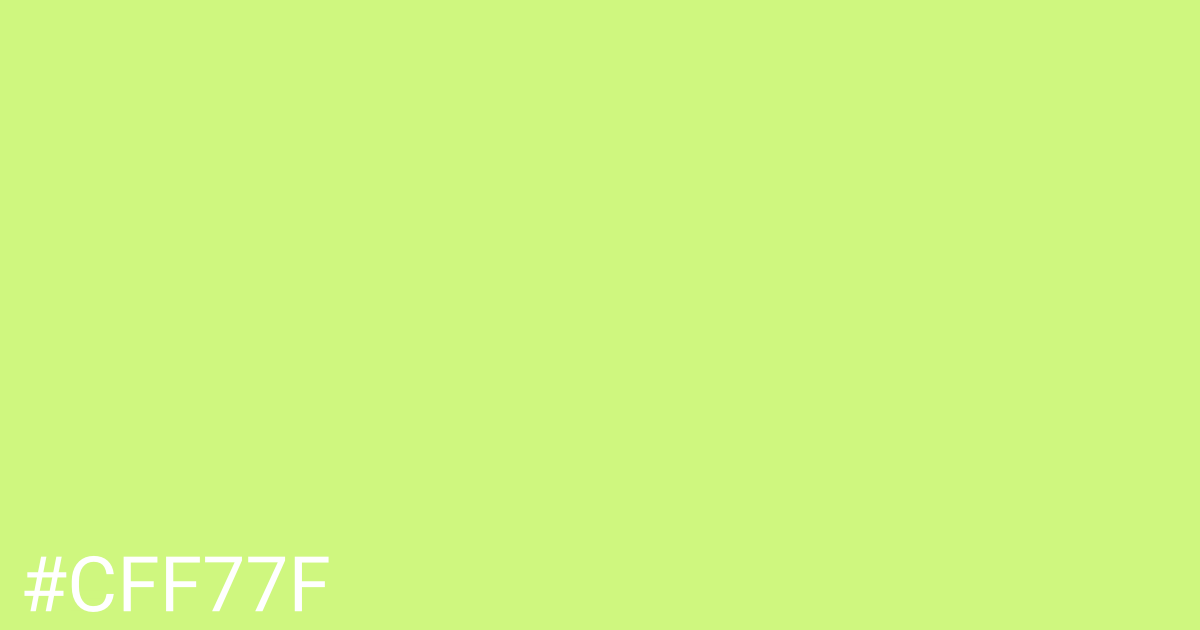 Hex color #cff77f graphic