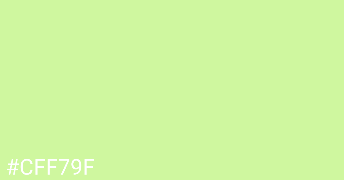 Hex color #cff79f graphic