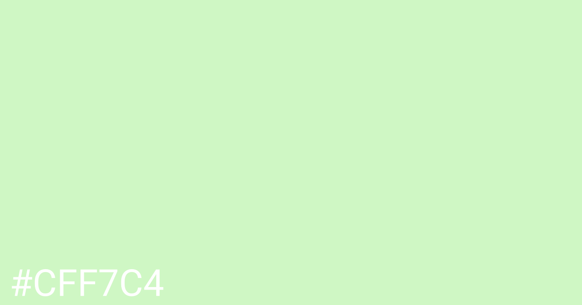 Hex color #cff7c4 graphic