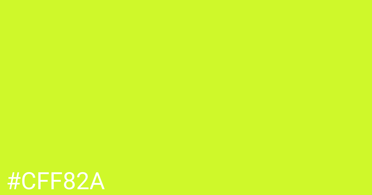 Hex color #cff82a graphic