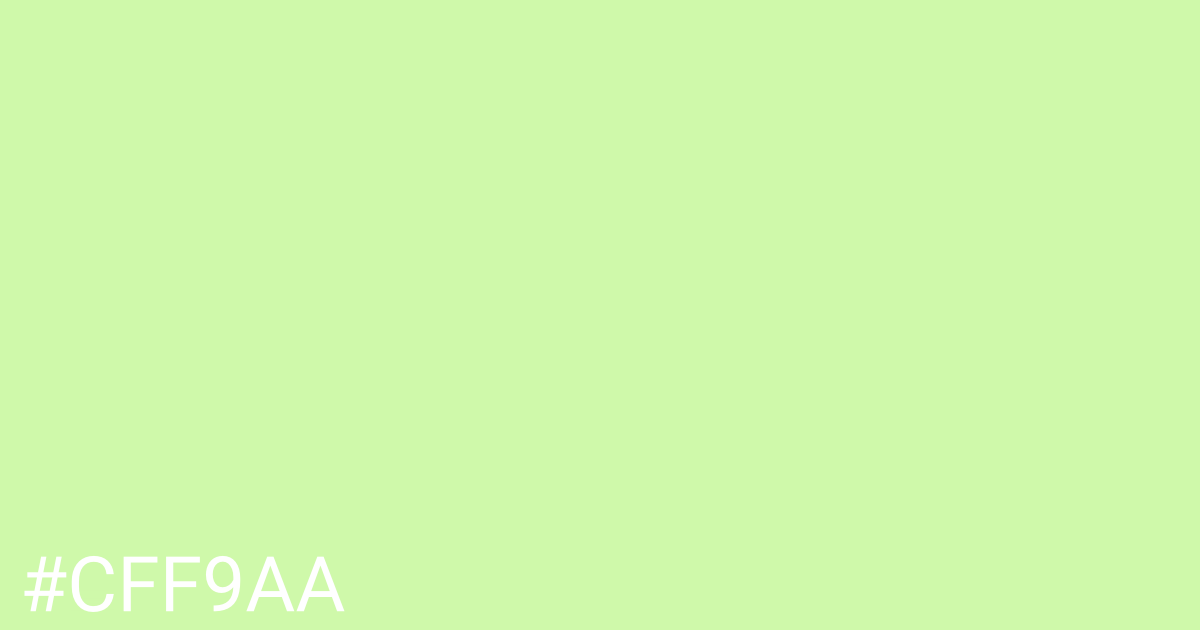 Hex color #cff9aa graphic