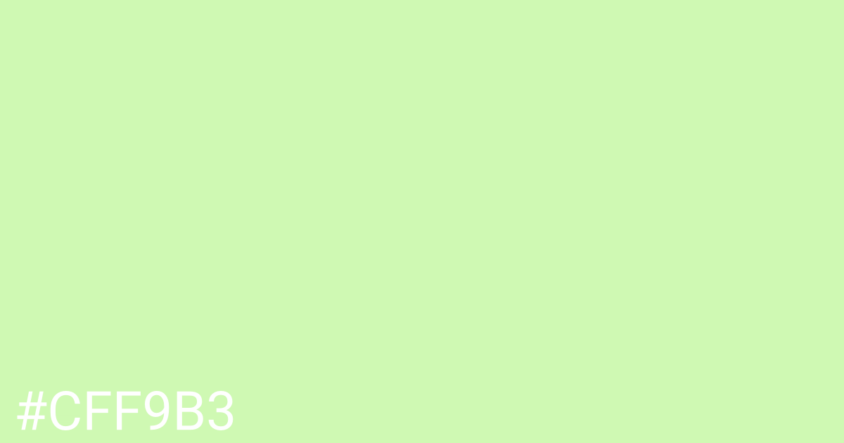 Hex color #cff9b3 graphic