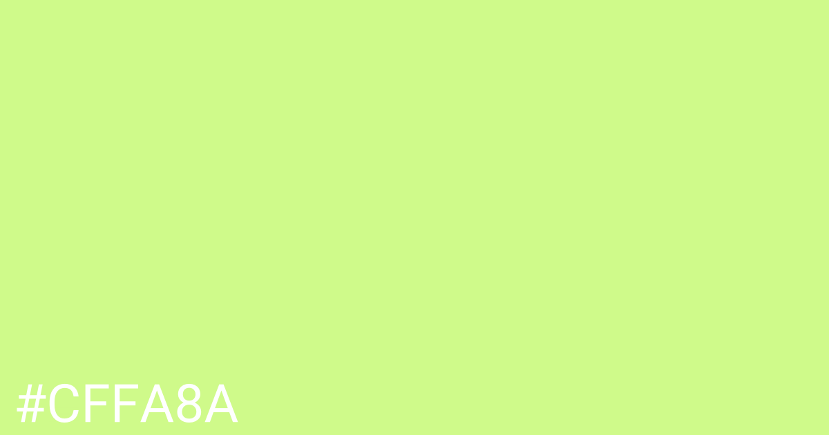 Hex color #cffa8a graphic