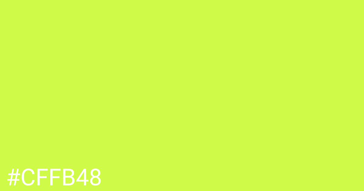 Hex color #cffb48 graphic