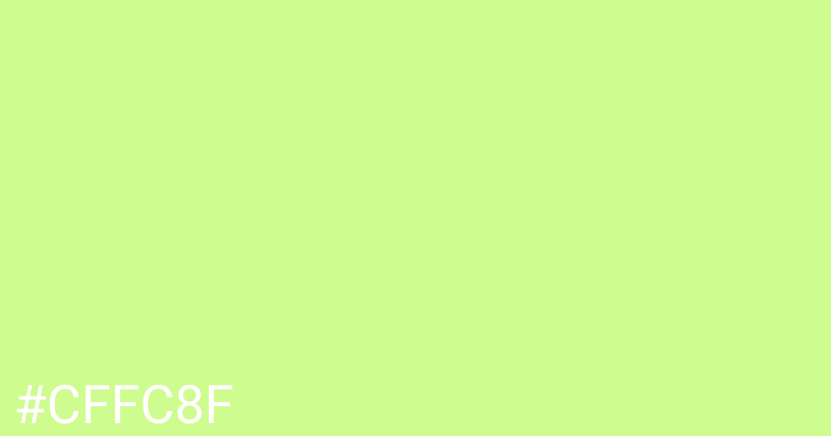 Hex color #cffc8f graphic