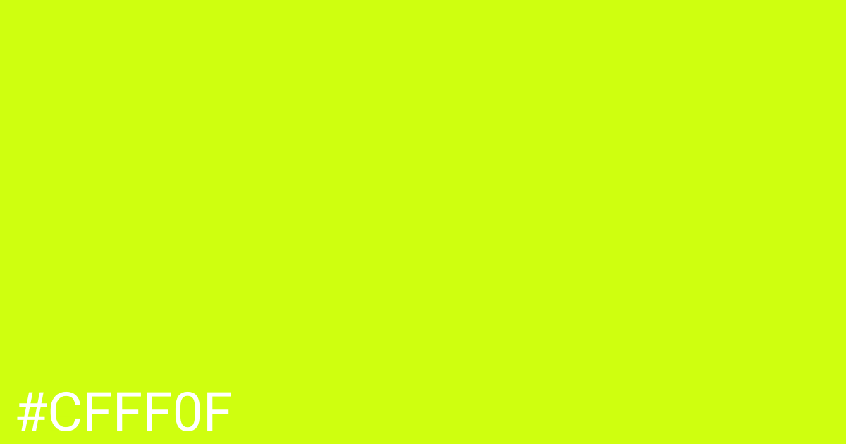 Hex color #cfff0f graphic