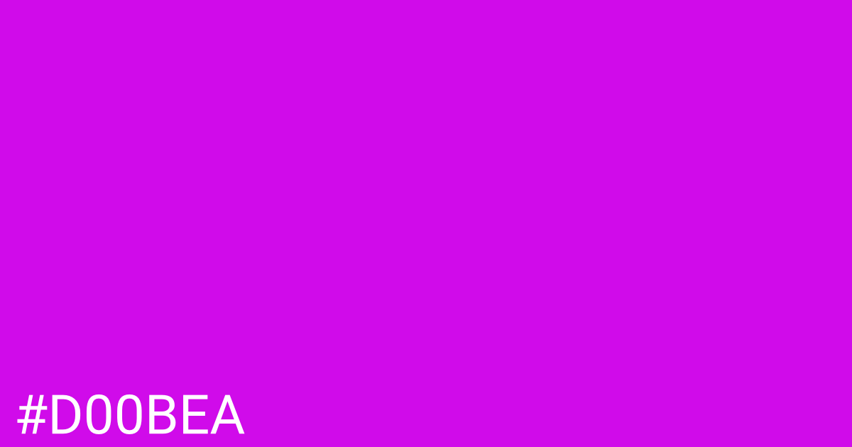 Hex color #d00bea graphic