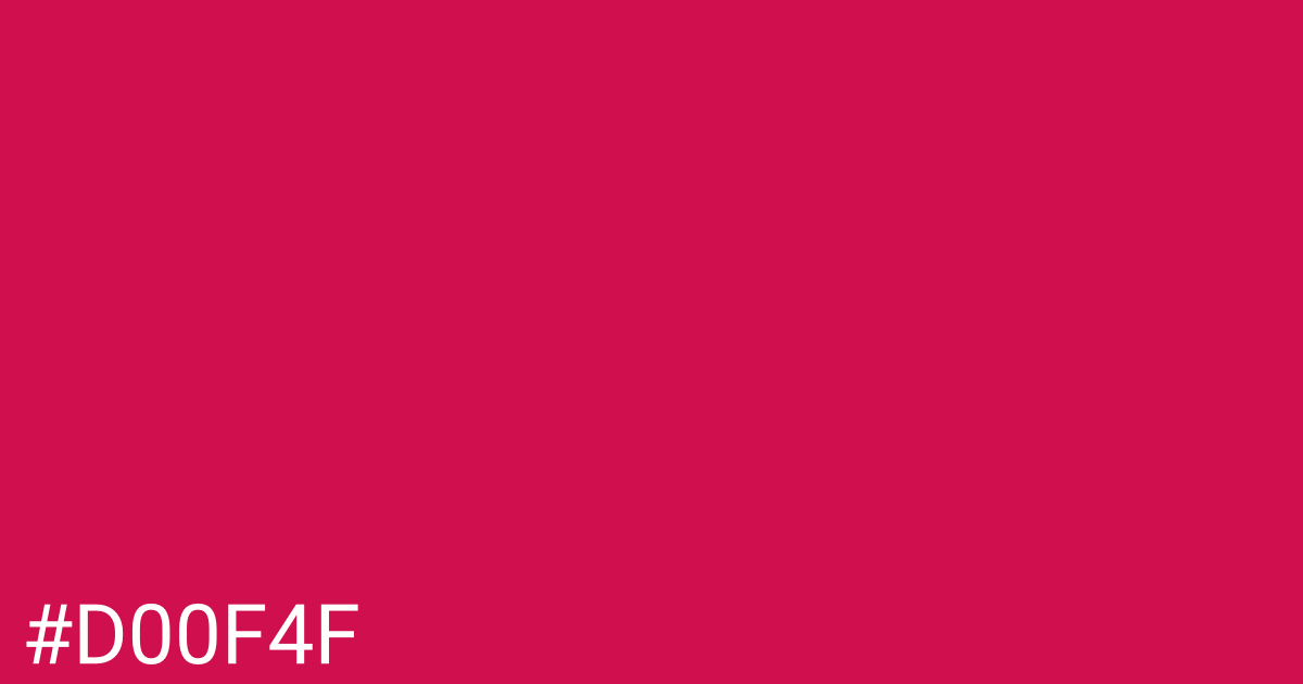 Hex color #d00f4f graphic