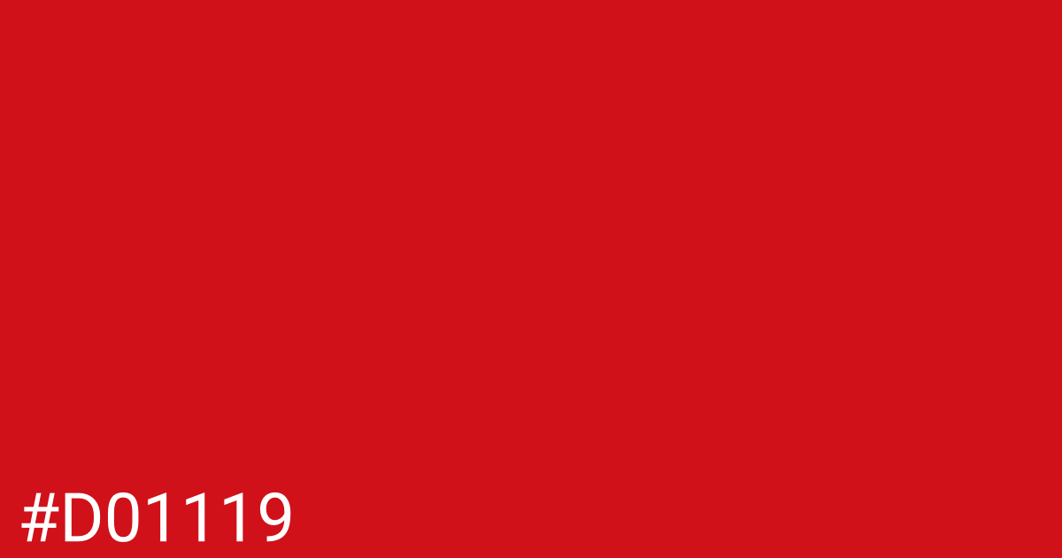Hex color #d01119 graphic