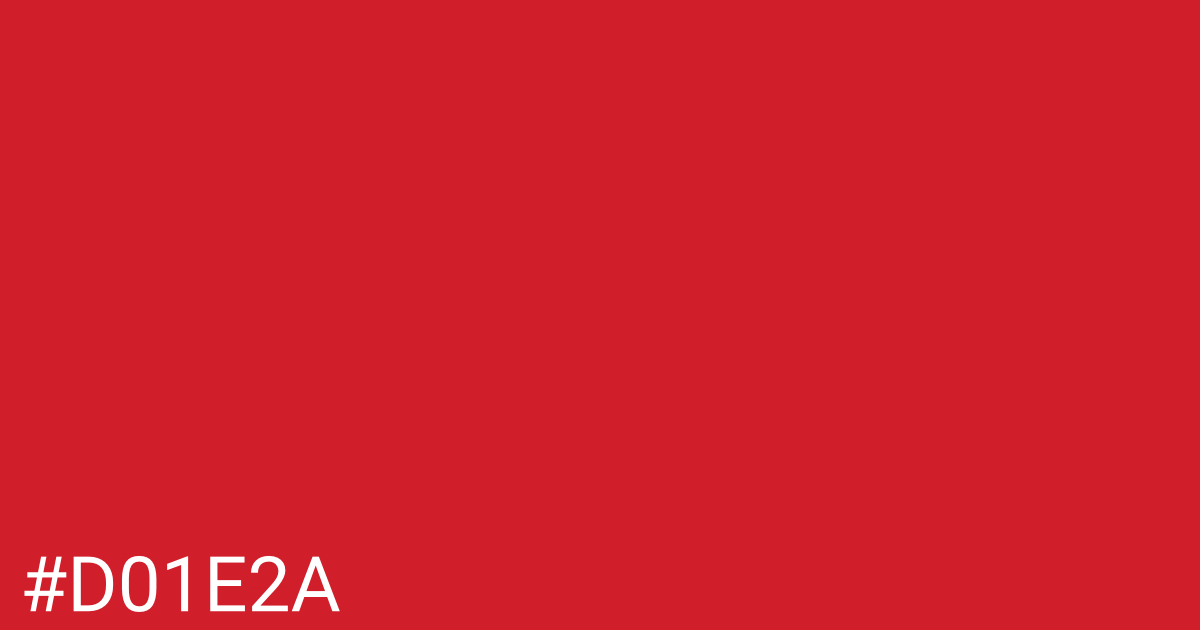 Hex color #d01e2a graphic