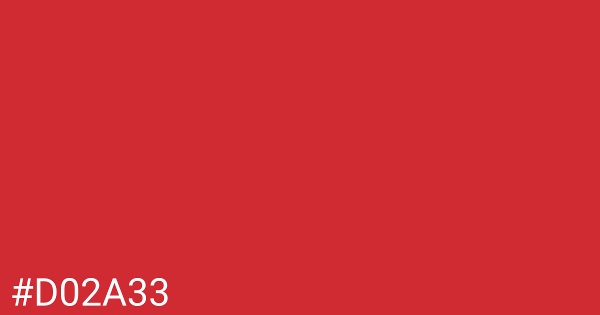 Hex color #d02a33 graphic