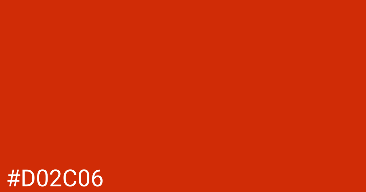 Hex color #d02c06 graphic