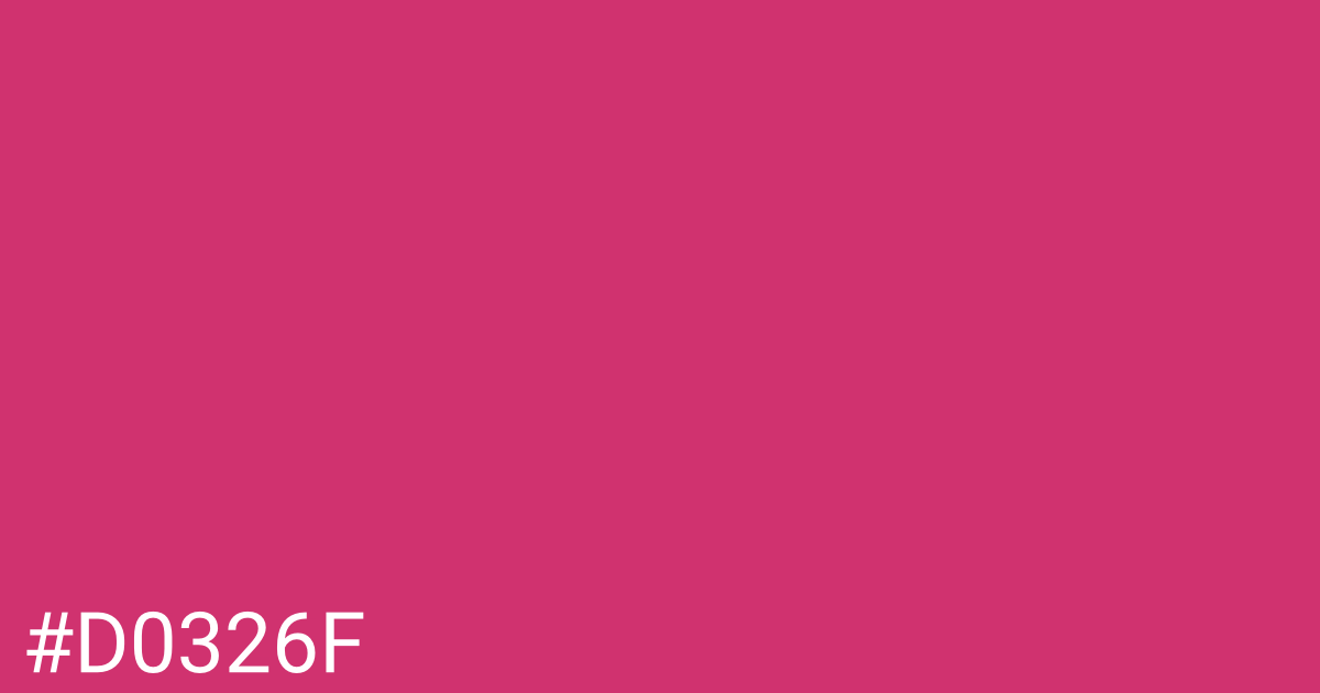 Hex color #d0326f graphic