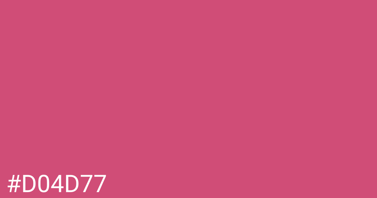Hex color #d04d77 graphic