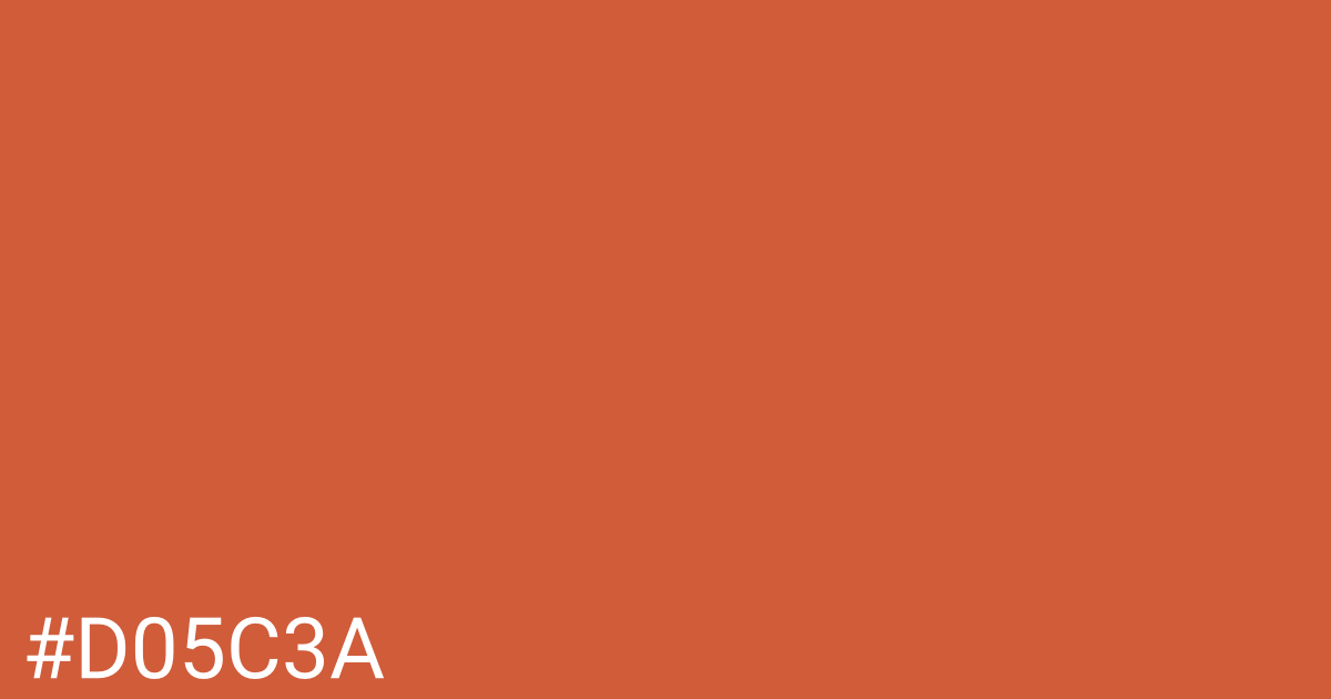 Hex color #d05c3a graphic