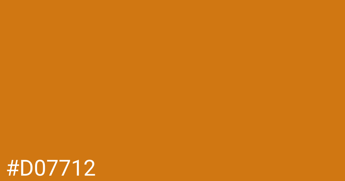 Hex color #d07712 graphic