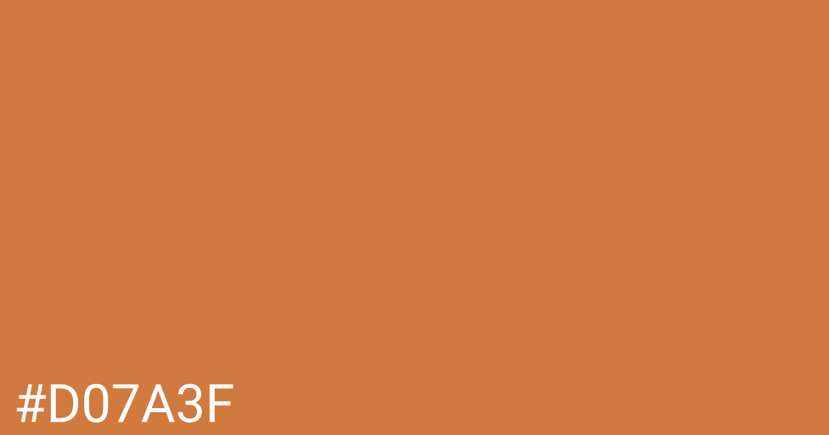 Hex color #d07a3f graphic