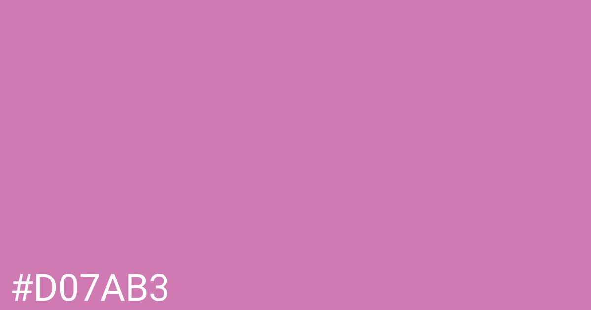 Hex color #d07ab3 graphic
